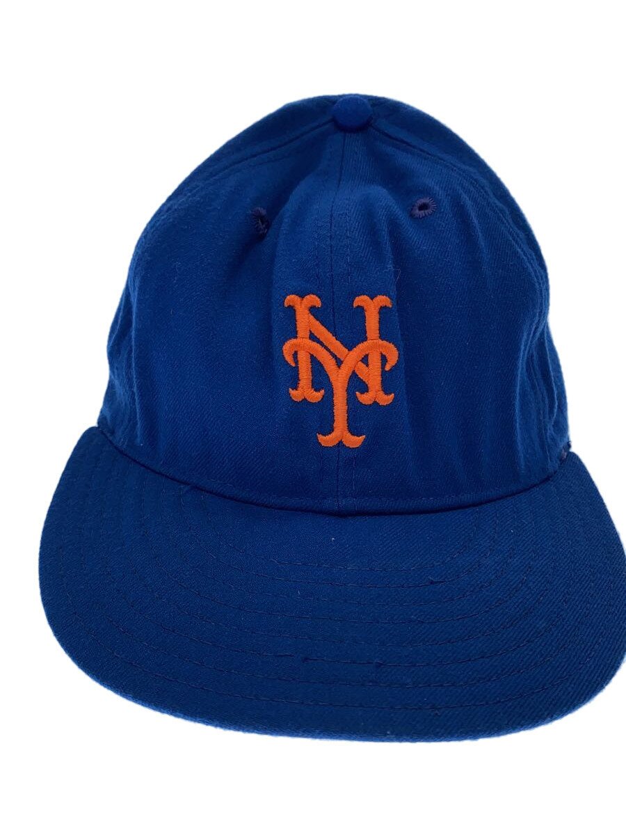 【中古】NEW ERA◆旗がしら/7 1/8/BLU/メンズ/80S/NEWYORKMETS【服飾雑貨他】