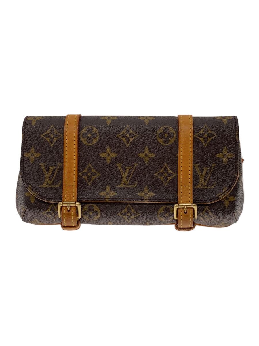 【中古】LOUIS VUITTON◆ポシェット・マレル_モノグラム・帆布_BRW/PVC/BRW/モノグラム【御徒面子】