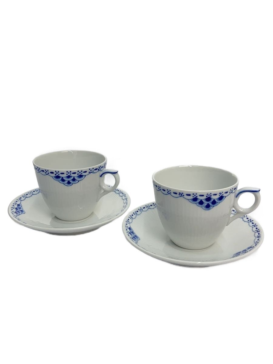 【中古】ROYAL COPENHAGEN◆カップ&ソーサー/2点セット/WHT【キッチン用品】