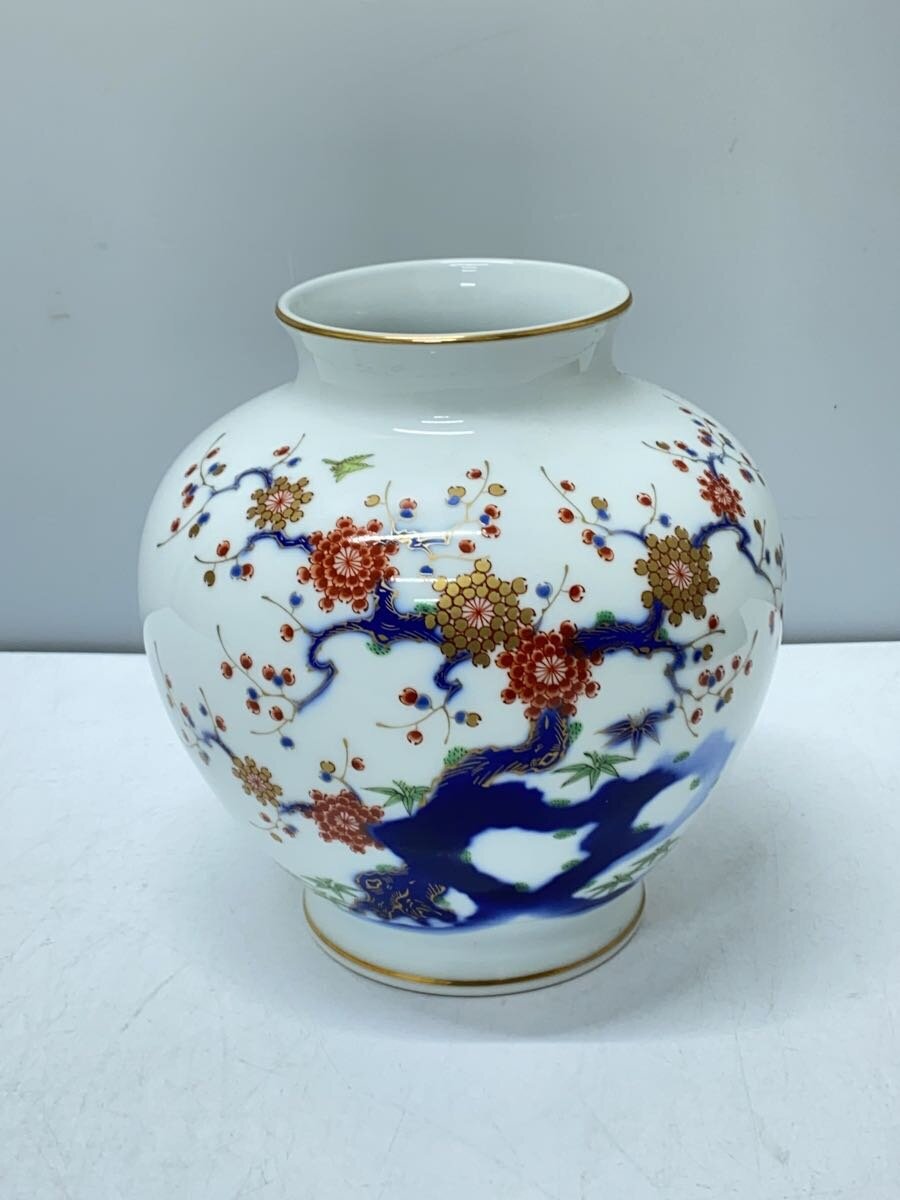 楽天市場】【中古】深川製磁 花瓶 金彩瑠璃牡丹 宮内庁御用達 有田焼