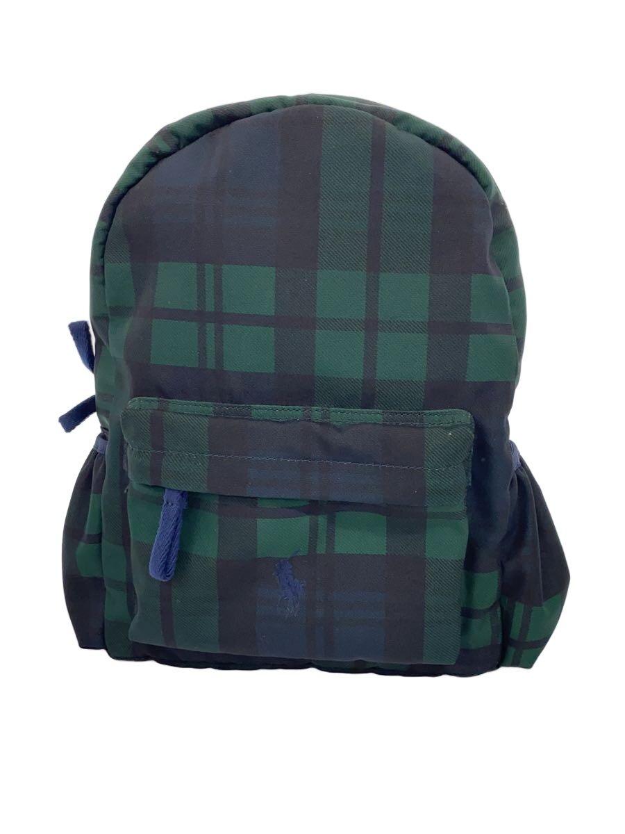 【中古】POLO RALPH LAUREN◆キッズバッグ/背嚢/ポリエステル/緑であること【キッズ】