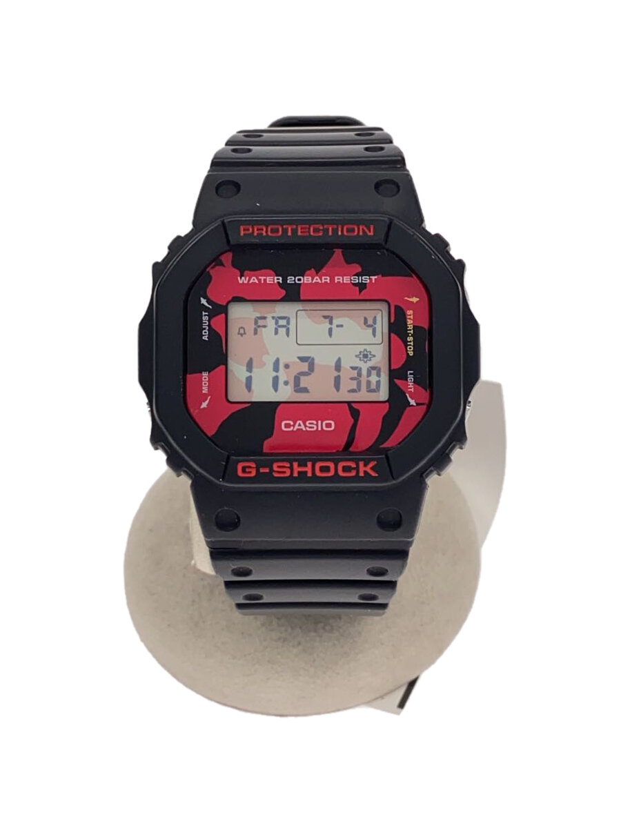 【中古】CASIO◆石英ウオッチ/アナログ/--/マルチ色つや/BLK/DW-5600JK//【服飾雑貨他】