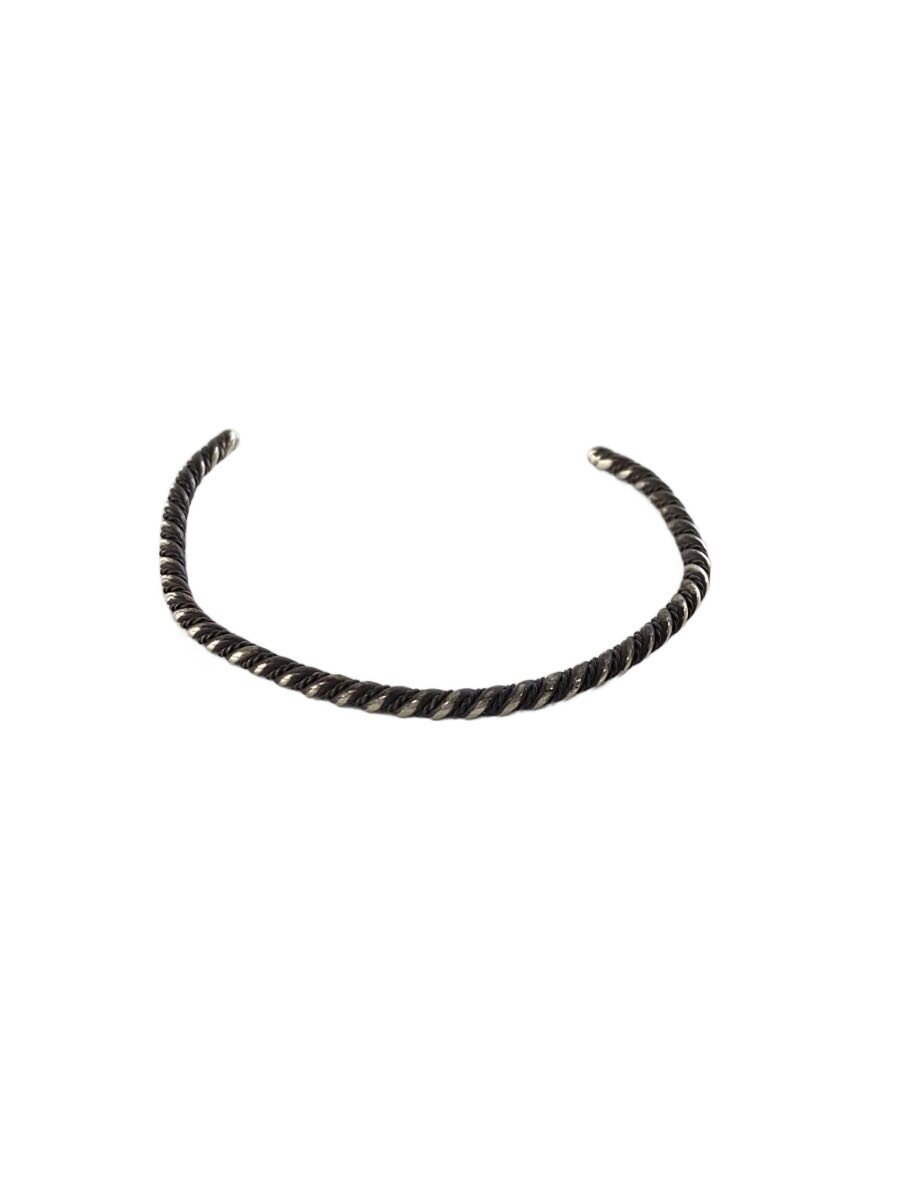 【中古】NAVAJO◆ツイスドワイヤーバング/腕輪/SILVER/メンズ【服飾雑貨他】