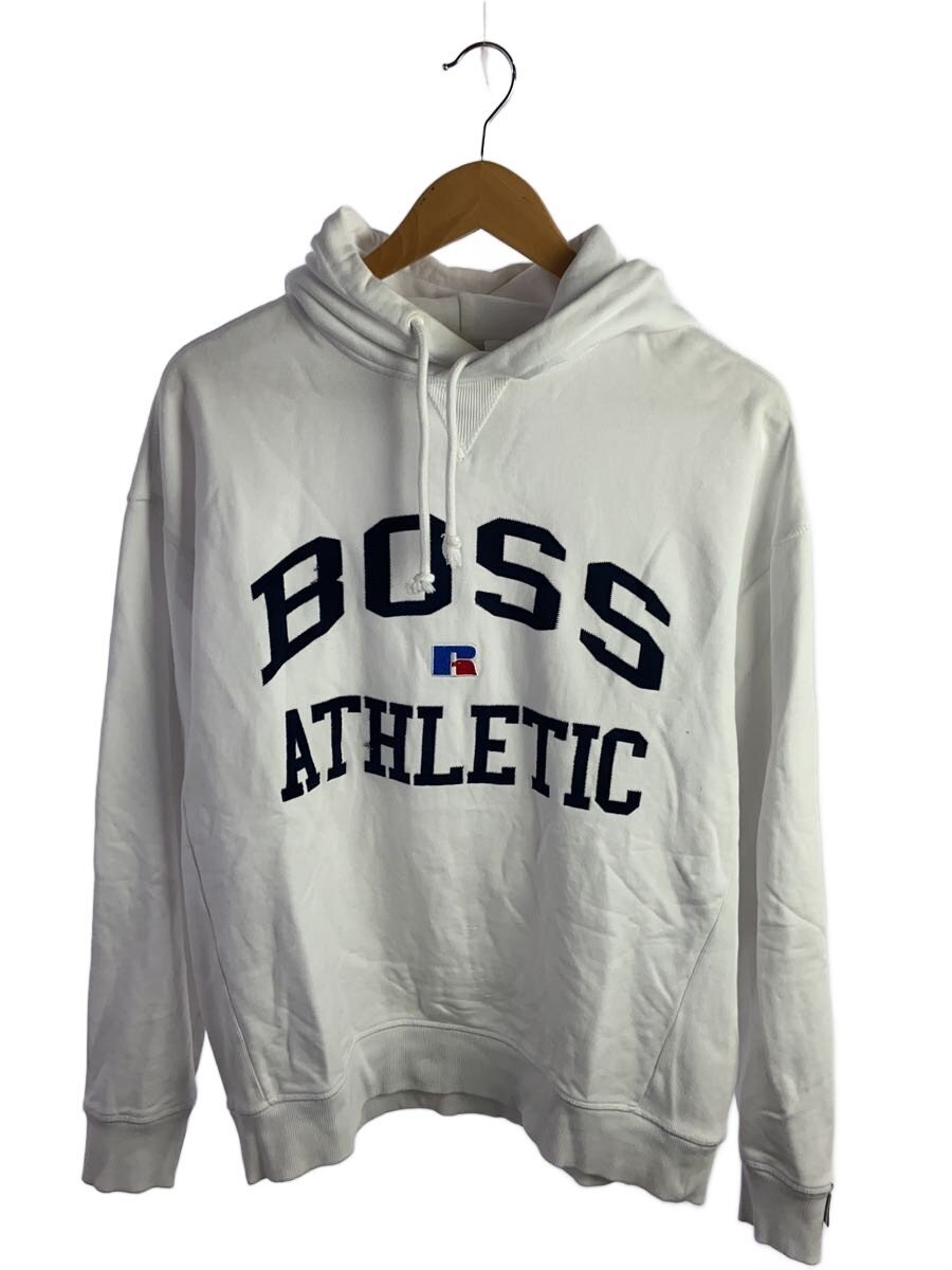 【中古】BOSS◆パーカー/M/綿織物/WHT/50455955【メンズウェア】