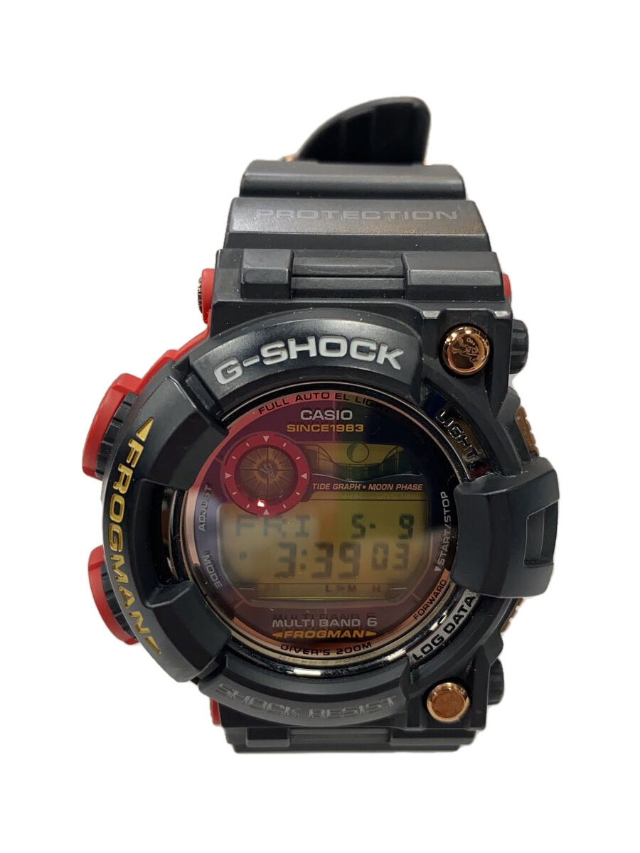 【中古】CASIO◆ソーラーウォッチ・G-SHOCK/デジタル/BLK【服飾雑貨他】