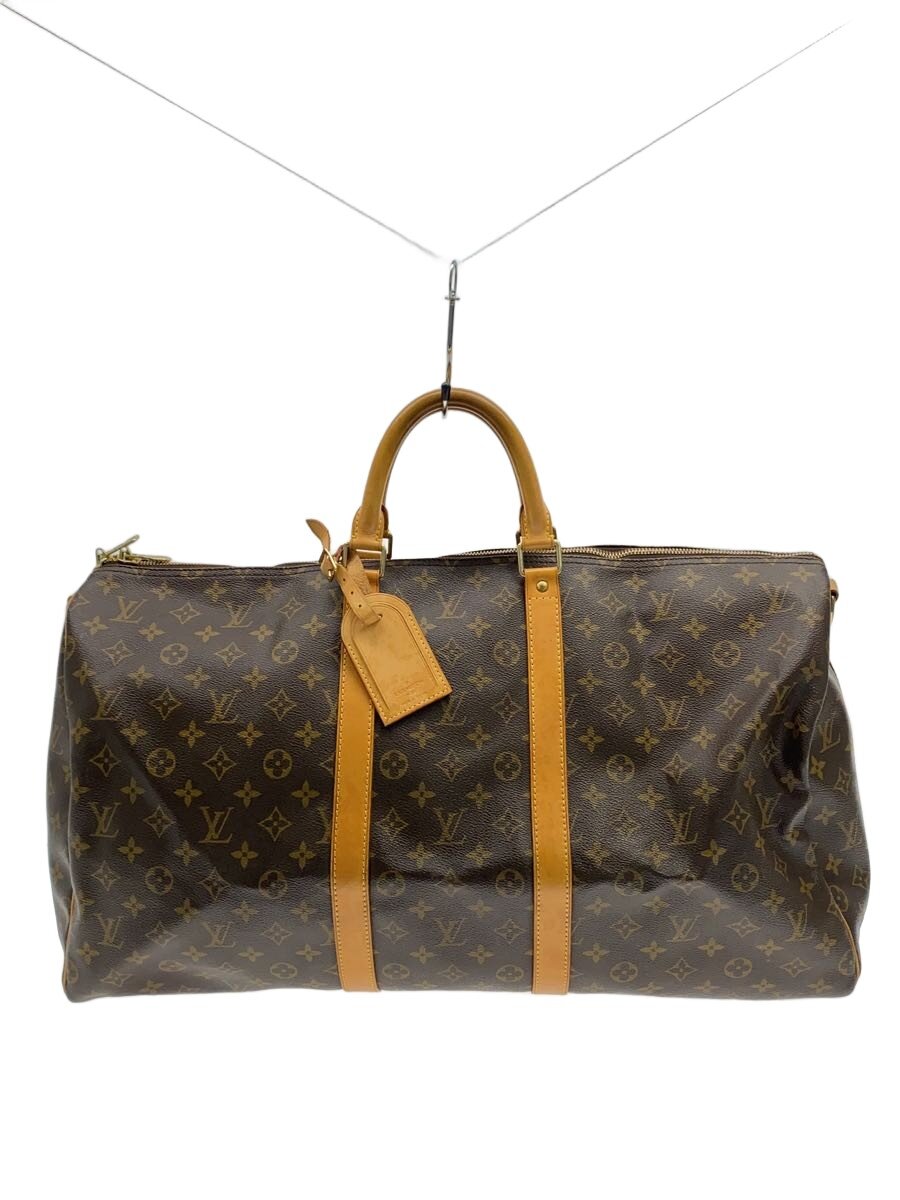 【中古】LOUIS VUITTON◆キーポル・バンドリエール55_モノグラム・帆布/PVC/BRW【御徒面子】