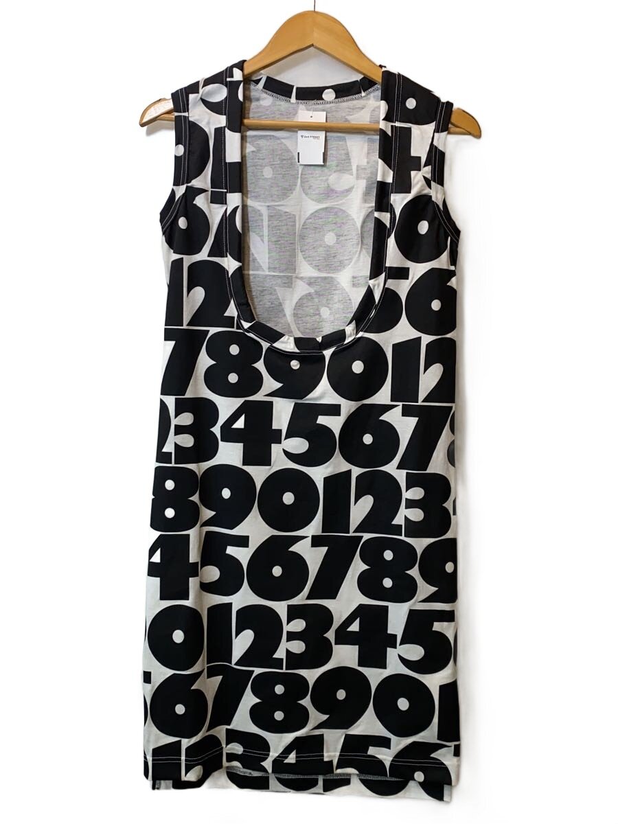 【中古】COMME des GARCONS◆Number Print Dress/FREE/綿織物/WHT/総柄/GE-T032【レディース御召しもの】