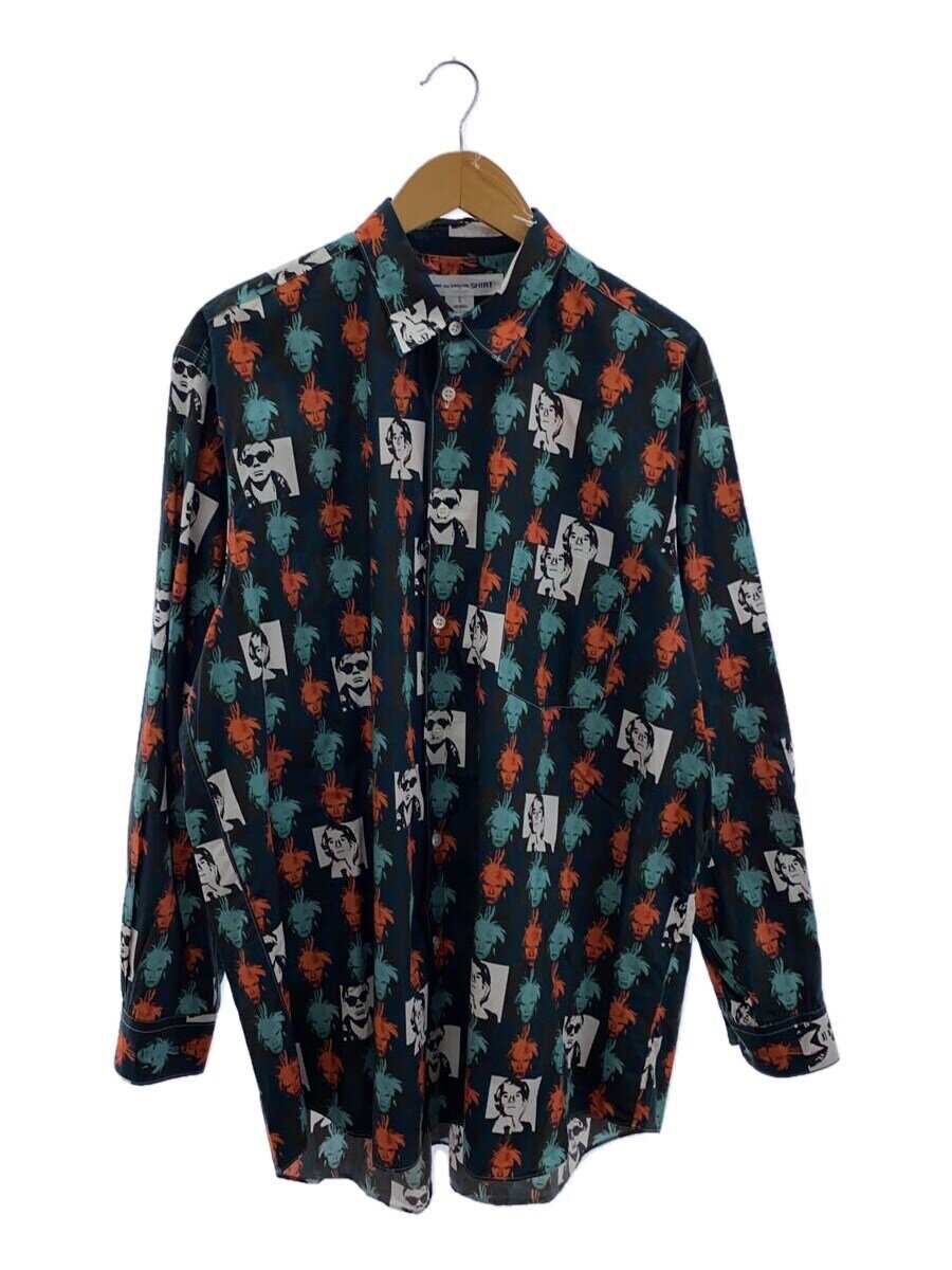 【中古】COMME des GARCONS SHIRT◆×Andy Warhol OVER PRINT SHIRT/長袖プルオーバー/L/綿織物//FM-B001//【メンズウェア】