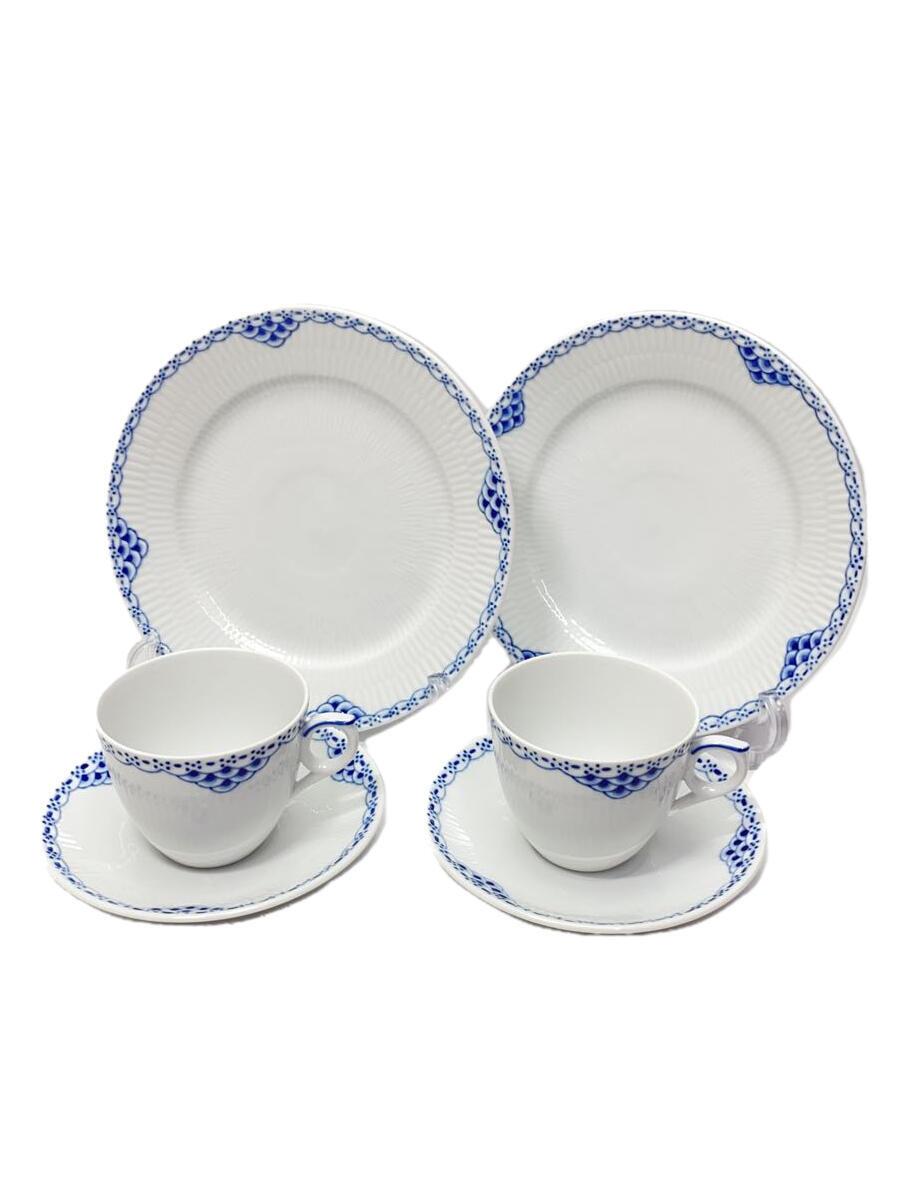 【中古】ROYAL COPENHAGEN◆優勝杯\u0026平円盤/6点仕掛ける/WHT//【御厨子所備品】