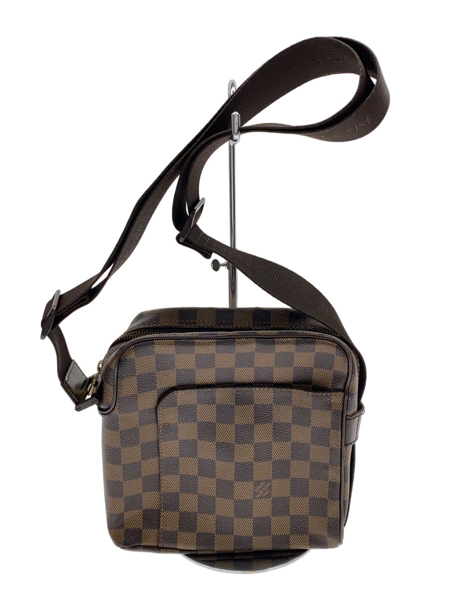 【中古】LOUIS VUITTON◆オラフPM_ダミエ・エベヌ/PVC/BRW【御徒面子】