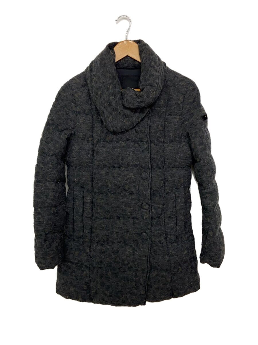 【中古】TATRAS◆厚地の外套/2/羊毛/GRY/総柄/LTA14A4310【レディース御召しもの】