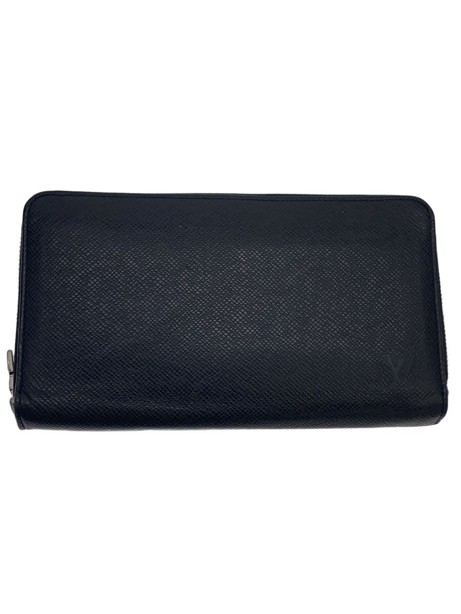 【中古】LOUIS VUITTON◆2)ジッピー・オーガナイザーNM_タイ王国ガ/牛皮/BLK/メンズ【服飾雑貨他】