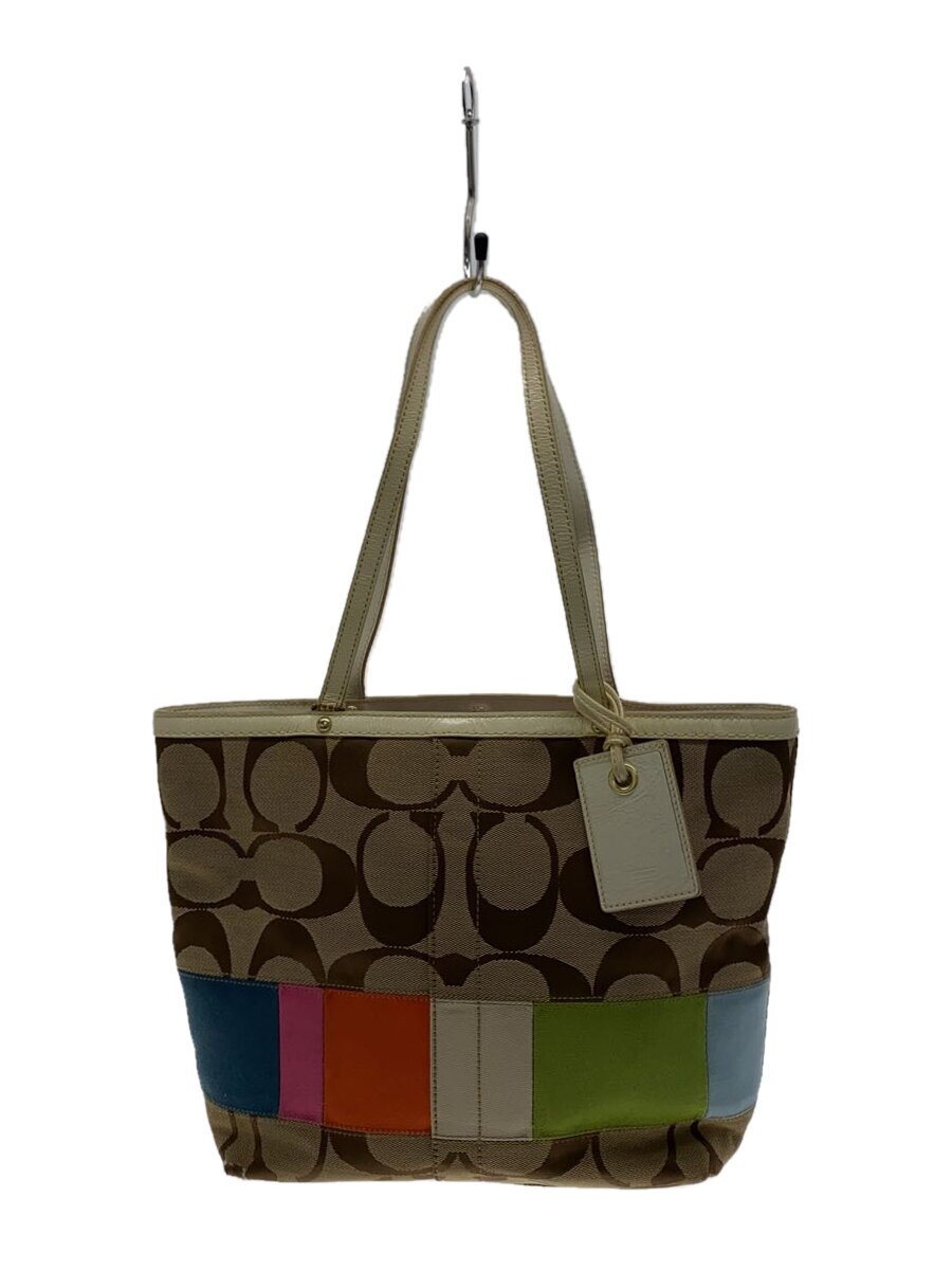 【中古】COACH◆シグネチャートート//【御徒面子】