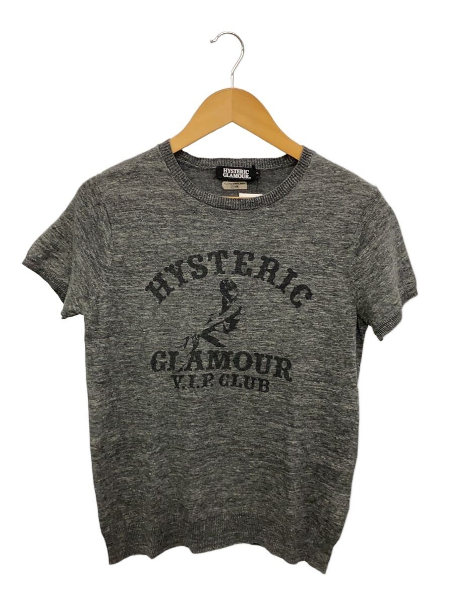 【中古】HYSTERIC GLAMOUR◆HYSTERIC GLAMOUR FLAND ERS LINEN/S/綿織物/GRY/0233NS01//【メンズウェア】