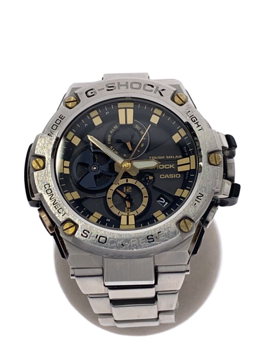 【中古】CASIO◆ソーラー腕時計・G-SHOCK/アナログ/ステンレス/BLK/SLV//【服飾雑貨他】｜2ｎｄ STREET 店