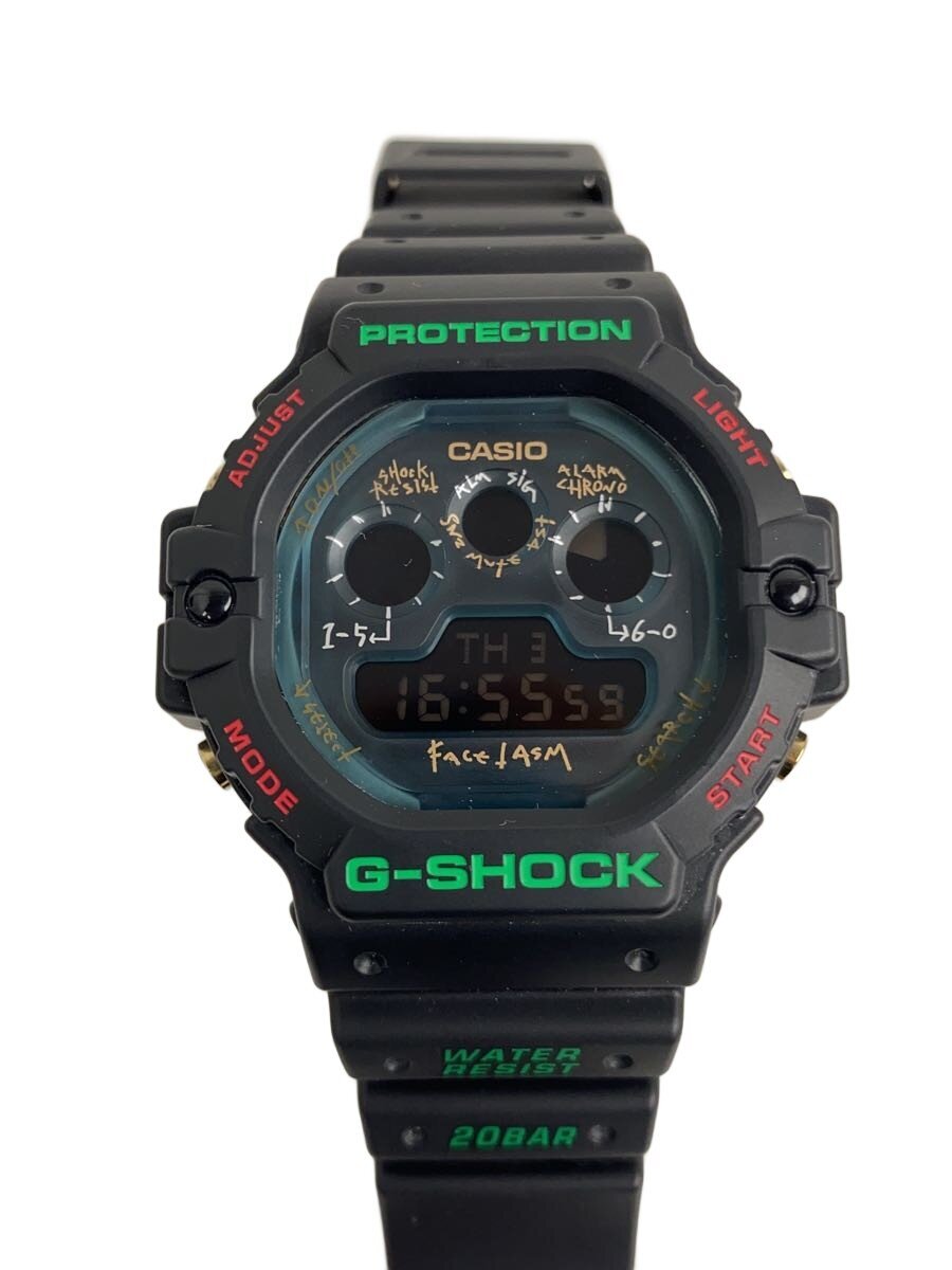 【中古】CASIO◆石英ウオッチ_G-SHOCK/デジタル/天然ゴム/NVY/BLK【服飾雑貨他】