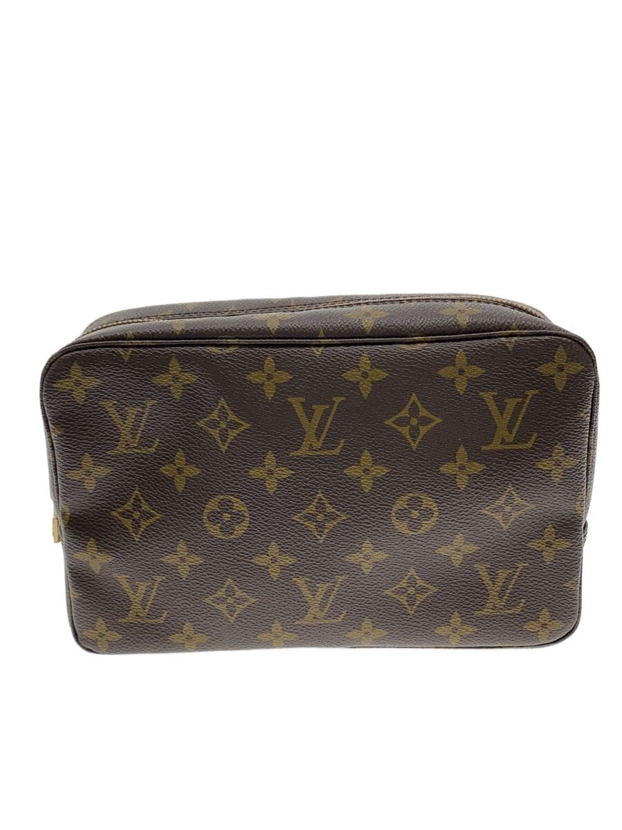 【中古】LOUIS VUITTON◆トゥルース・トワレット28_モノグラム・帆布/PVC/BRW【御徒面子】