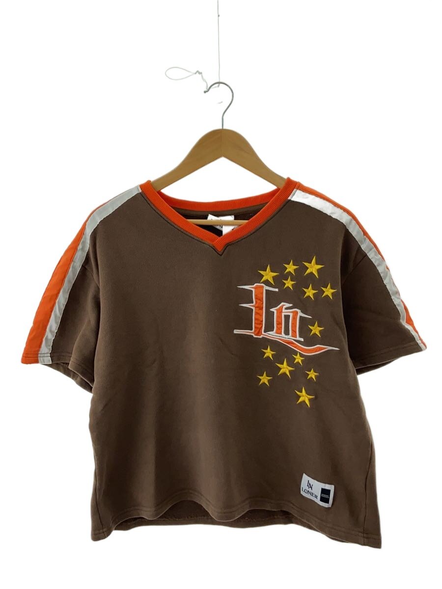 【中古】LONER/LN game tee/プルオーバー/S/綿織物/BRW【メンズウェア】