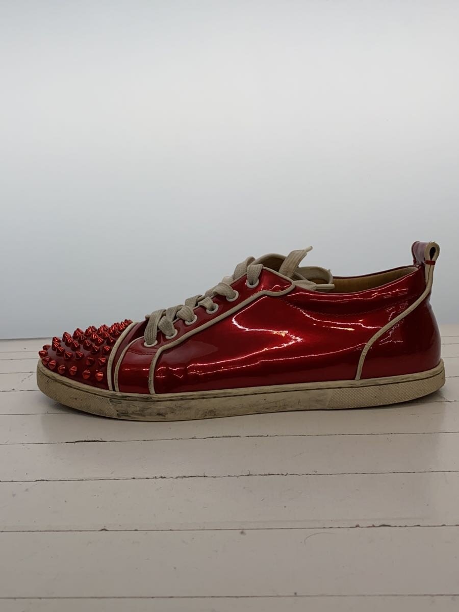 【中古】Christian Louboutin◆ローカットスニーカー/42/RED/エナメル【シューズ】