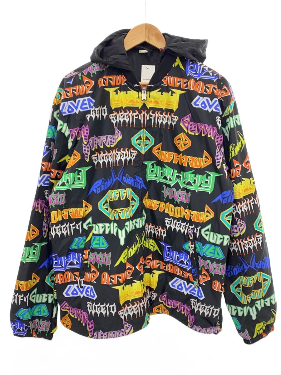 【中古】GUCCI◆ナイロン上衣/50/ナイロン/BLK/総柄/546344ZAAH3【メンズウェア】