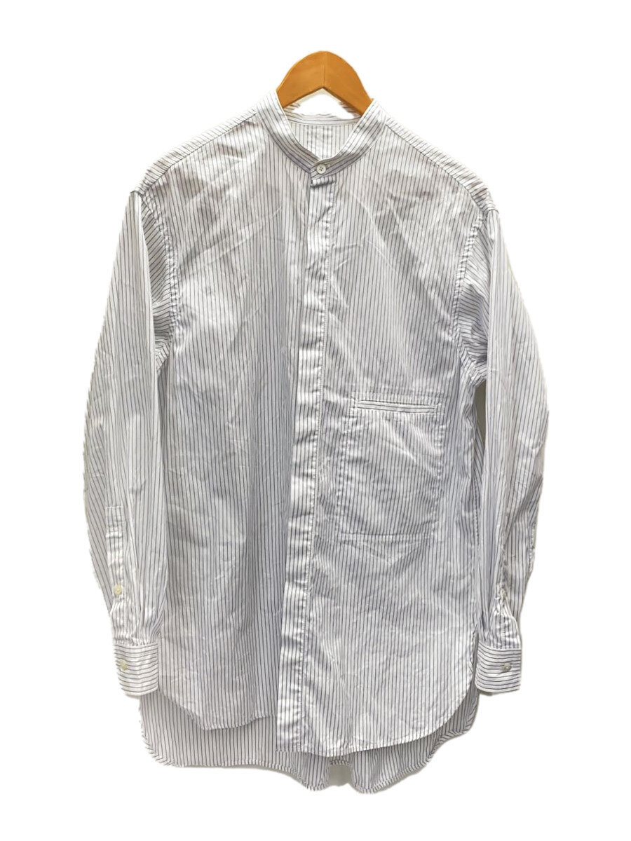 【中古】YOKE◆長袖プルオーバー/2/綿織物/WHT/縞模様/YK23SS0472SH【メンズウェア】