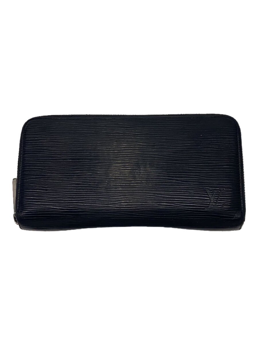 【中古】LOUIS VUITTON◆ジッピー・ウォレット_エピ_BLK/レザー/BLK/メンズ【服飾雑貨他】