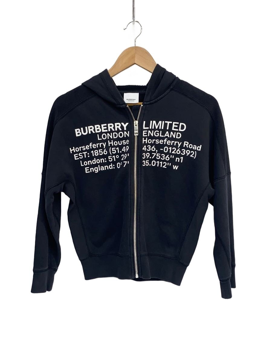 【中古】BURBERRY LONDON◆パーカー/140糎/綿織物/BLK//【キッズ】