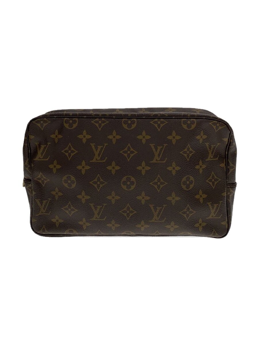 【中古】LOUIS VUITTON◆トゥルース・トワレット28_モノグラム・帆布_BRW/PVC/BRW【御徒面子】