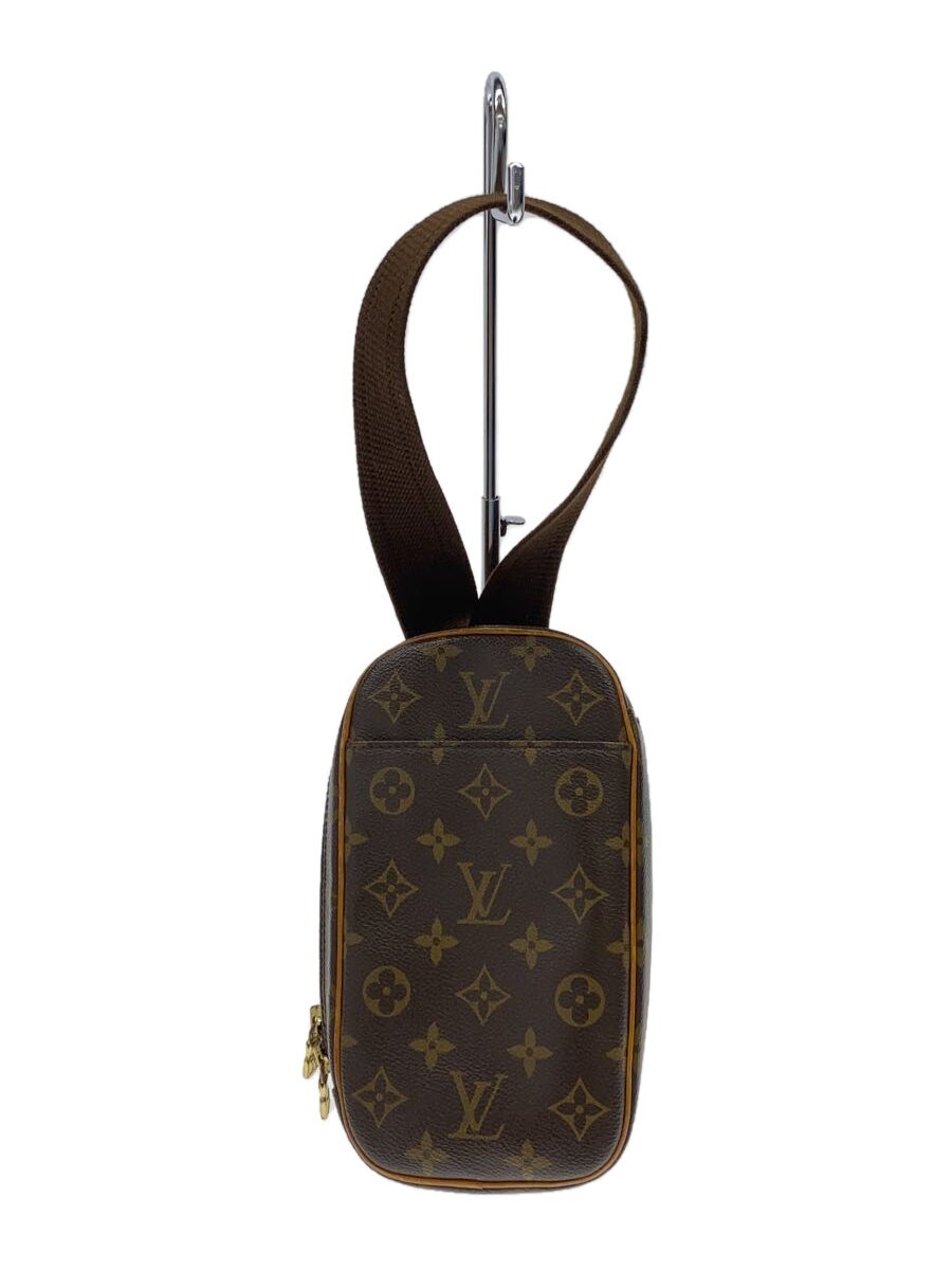 【中古】LOUIS VUITTON◆ポシェット・ガンジュ_モノグラム・帆布_BRW/PVC/BRW/モノグラム【御徒面子】