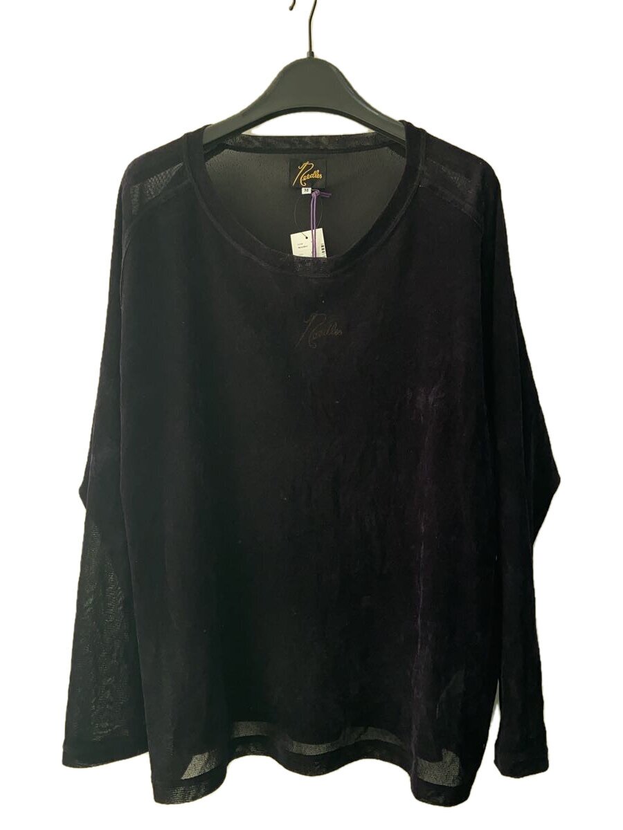 【中古】Needles◆カットソー/M/スウェード/パープル/NS264/L/S U NECK TEE POLY MESH【メンズウェア】