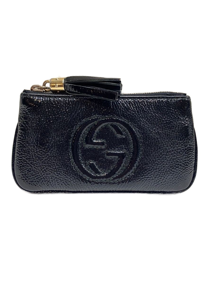 【中古】GUCCI◆コインケース_ソーホー/なめし革/BLK/無地/レディース【服飾雑貨他】