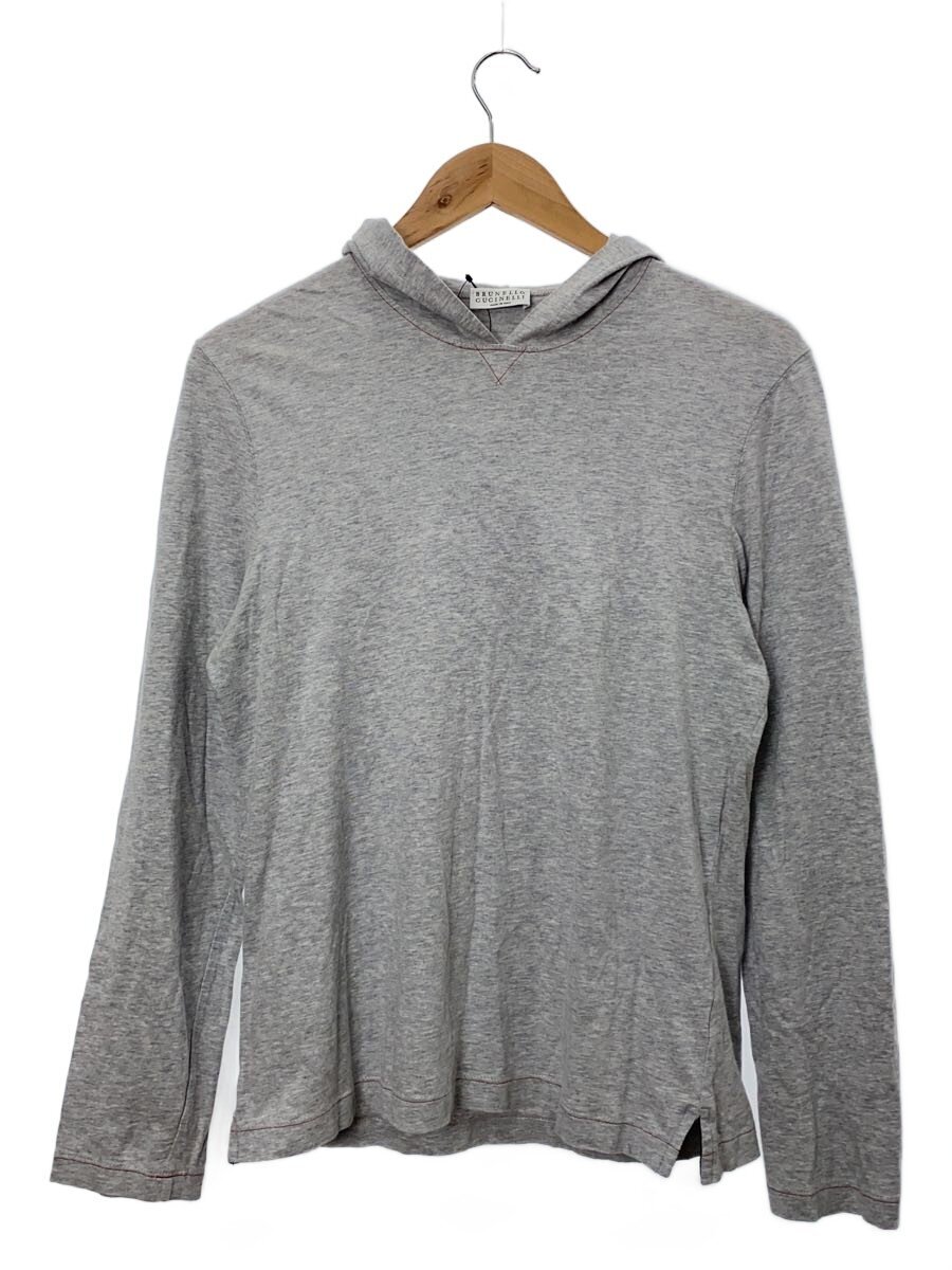 【中古】BRUNELLO CUCINELLI◆パーカー/XS/綿織物/GRY/無地【レディース御召しもの】