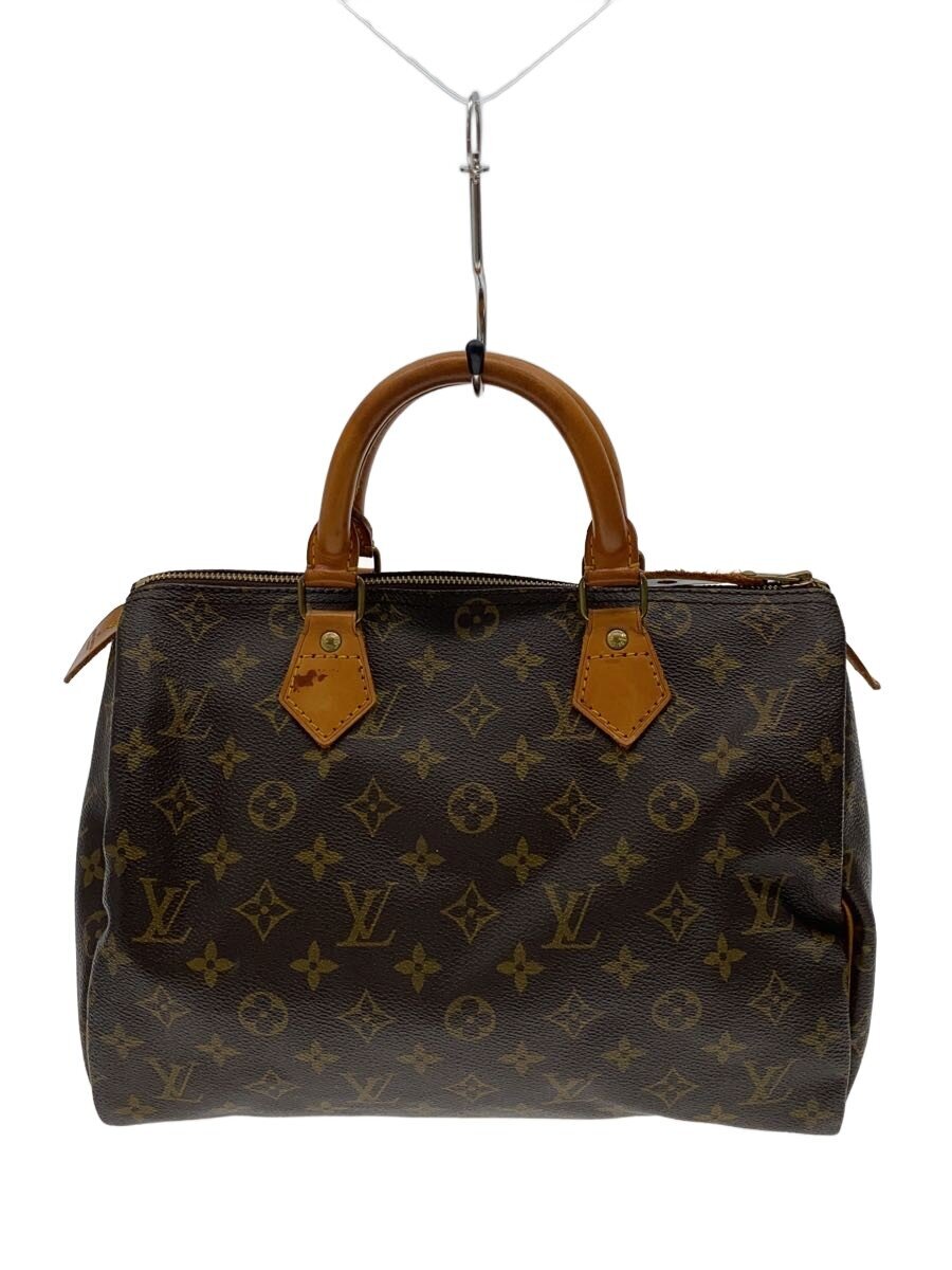 【中古】LOUIS VUITTON◆2)スピーディ30_モノグラム・帆布/PVC/BRW/総柄【御徒面子】