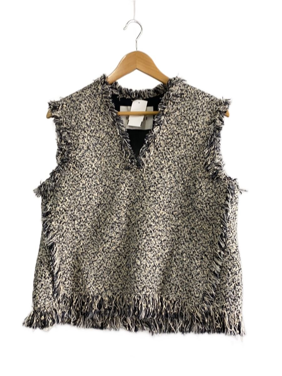 【中古】DEPAREILLE◆ラメフリンジツイードベスト/ベスト/38/コットン/BLK/B1131AFV003//【レディースウェア】|2nd STREET 店