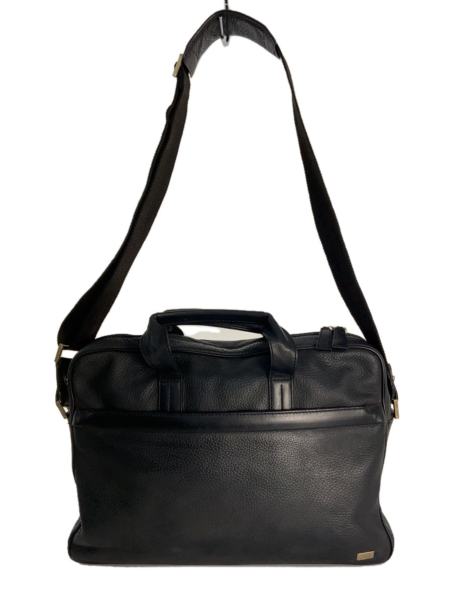 【中古】dunhill◆2wayショルダーバッグブリーフケース/なめし革/BLK///【御徒面子】