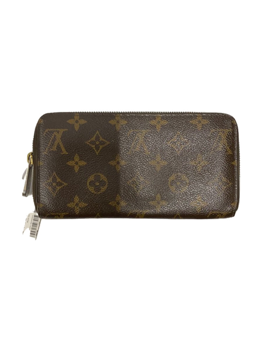 【中古】LOUIS VUITTON◆ジッピー・ウォレット_モノグラム・帆布/BRW/PVC/チャック錆//【服飾雑貨他】