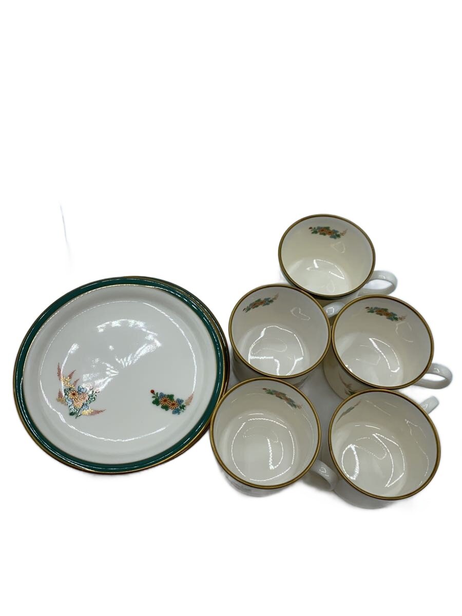 【中古】香蘭社◆カップ&ソーサー/5点セット/WHT【キッチン用品】