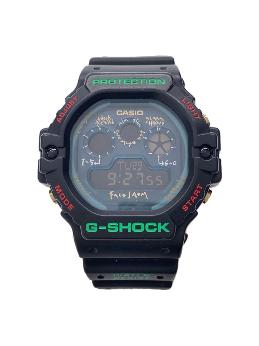 【中古】CASIO◆石英ウオッチ_G-SHOCK/アナログ/天然ゴム/BLU/BLK/SS【服飾雑貨他】
