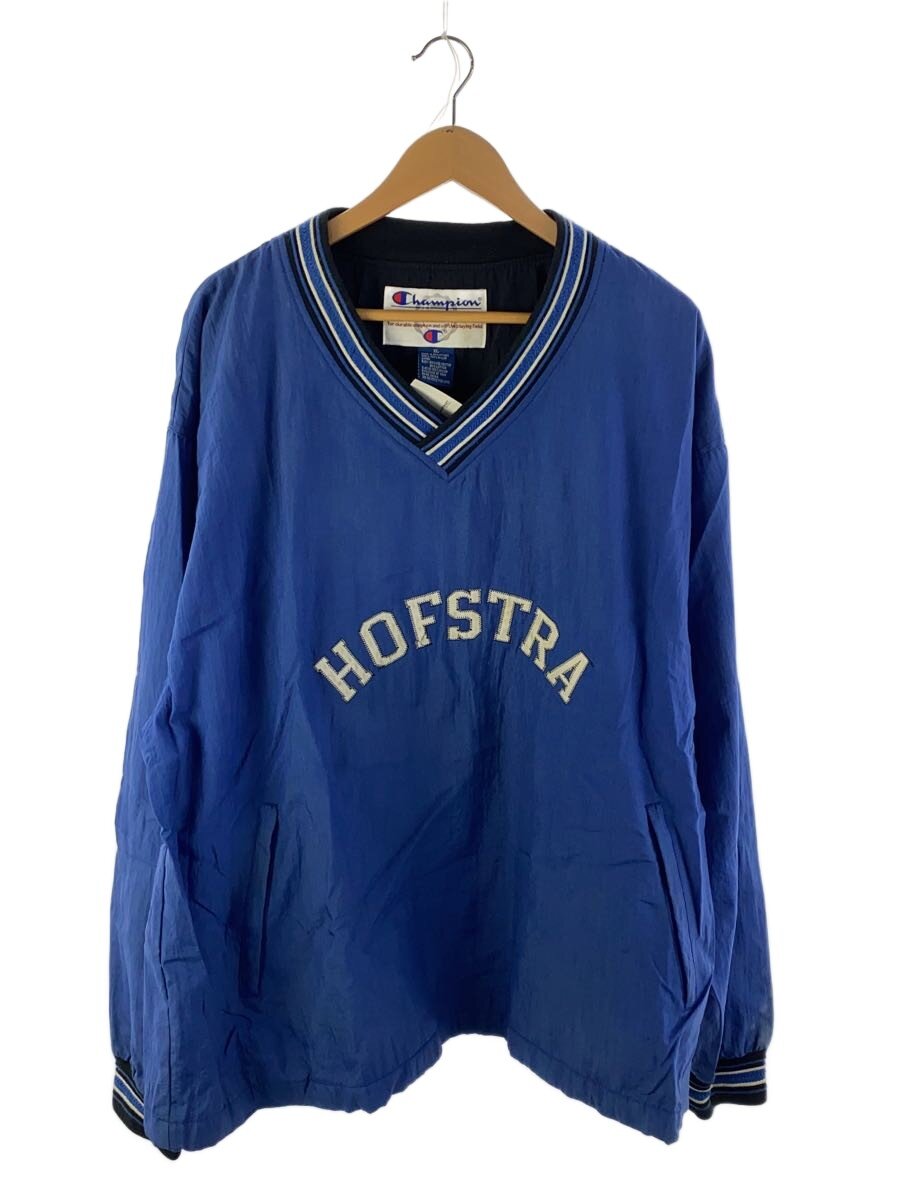 【中古】Champion◆トップス/XL/ポリエステル/BLU/無地【メンズウェア】