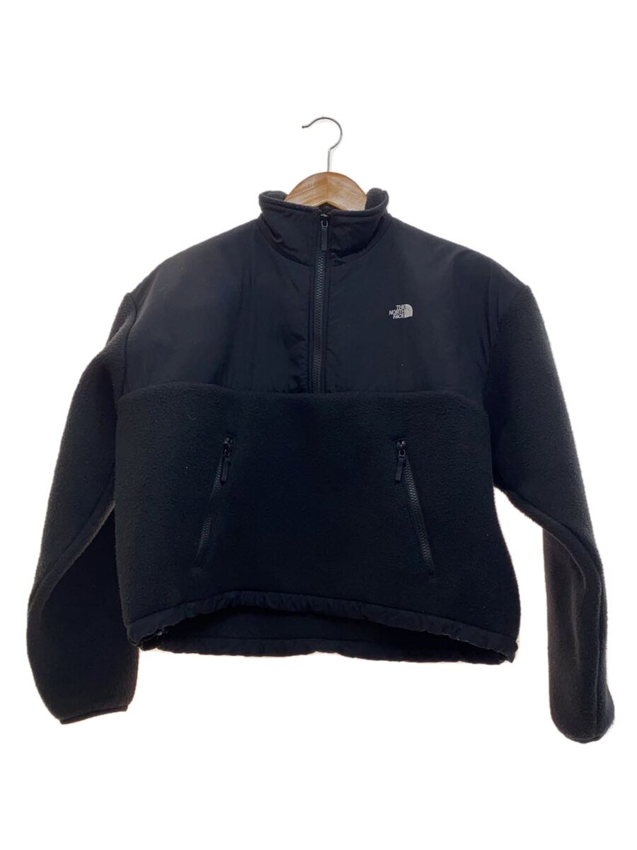 【中古】THE NORTH FACE◆PULLOVER DENALI JACKET_プルオーバーデナリジャケット/L/ポリエステル/BLK【レディース御召しもの】