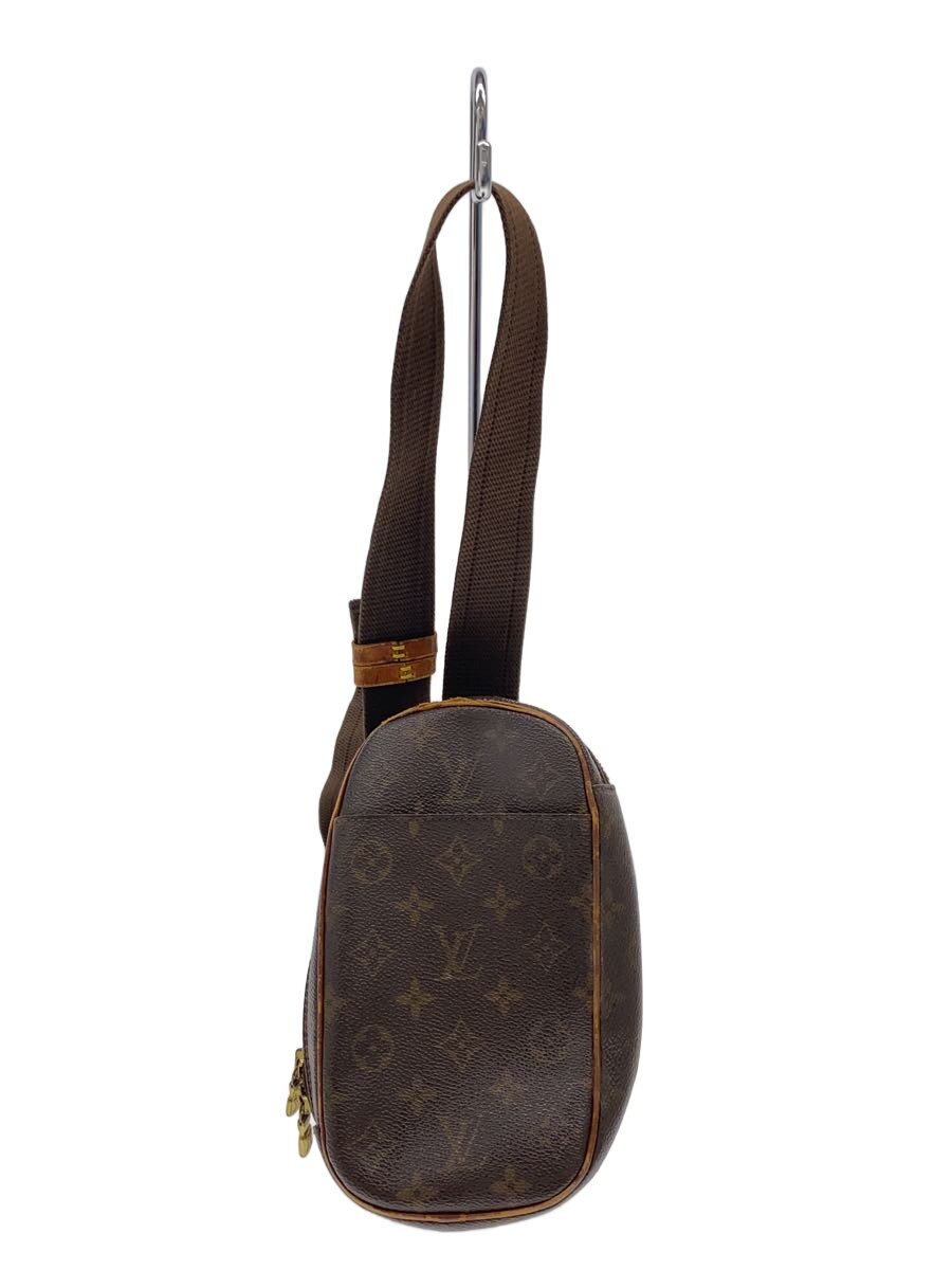 【中古】LOUIS VUITTON◆ポシェット・ガンジュ_モノグラム・帆布/PVC/BRW【御徒面子】