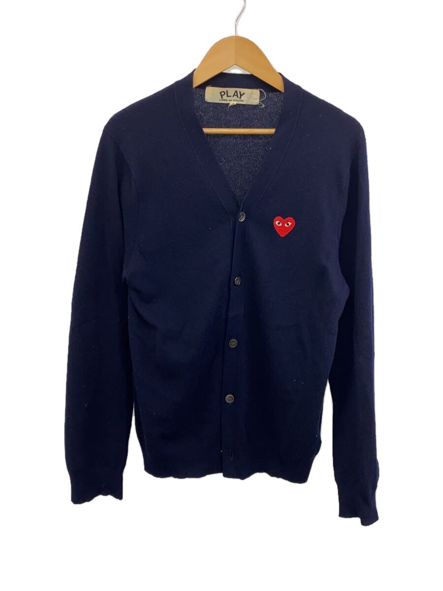 【中古】PLAY COMME des GARCONS◆ジレー(薄っぺら)/L/羊毛/NVY/無地【メンズウェア】