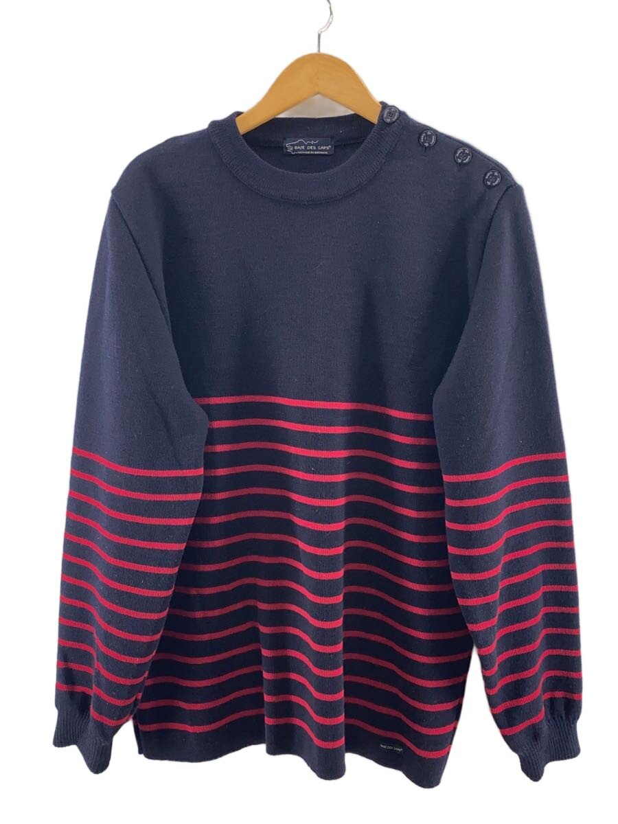 【中古】BAIE DES CAPS/ニット・セーター(厚手)/--/ウール/NVY/ボーダー【メンズウェア】|2nd STREET 店