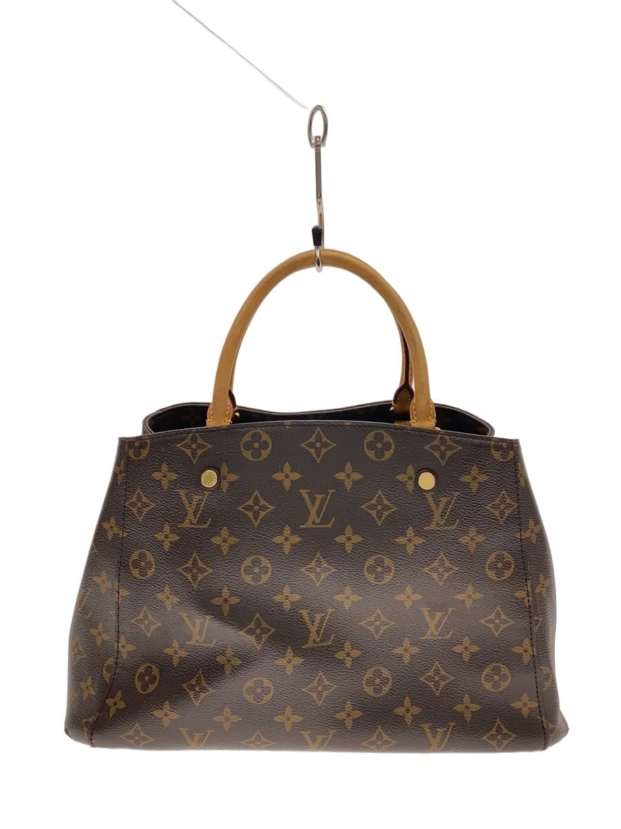 【中古】LOUIS VUITTON◆モンテーニュMM_モノグラム・帆布/PVC/BRW【御徒面子】