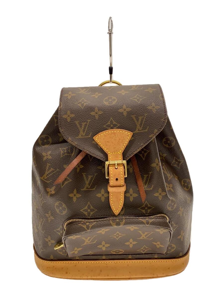 【中古】LOUIS VUITTON◆モン掏摸MM_モノグラム・帆布_BRW/PVC/BRW【御徒面子】