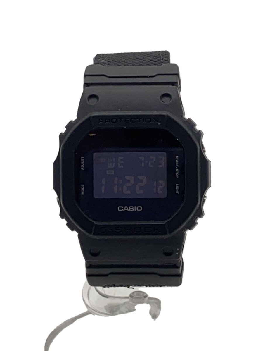 【中古】CASIO◆石英ウオッチ/デジタル/ナイロン/BLK/BLK/DW-5600BN【服飾雑貨他】