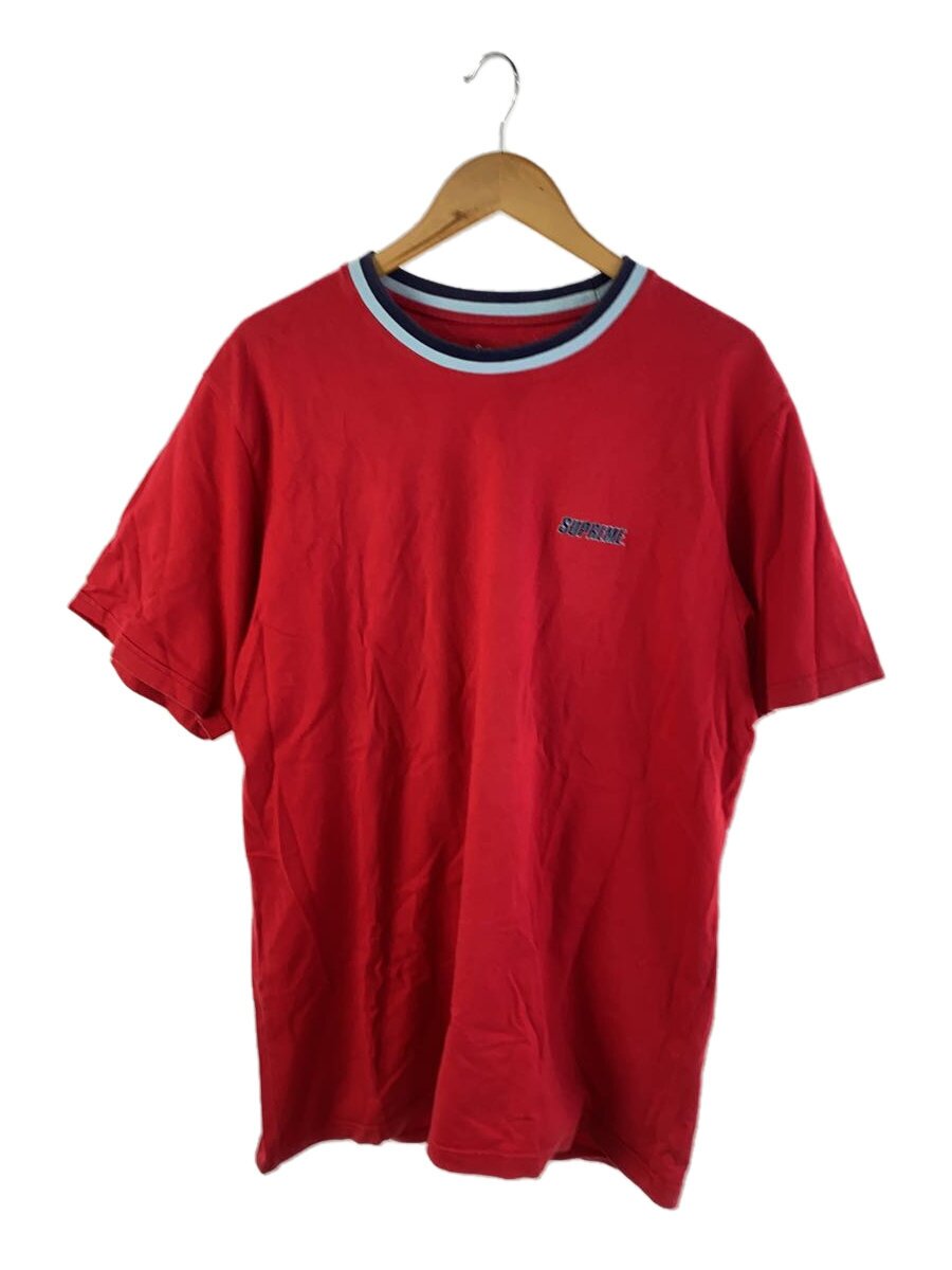 【中古】Supreme◆19SS/Split Rib Top Tee/半袖カットソー/プルオーバー/XL/綿織物/RED【メンズウェア】