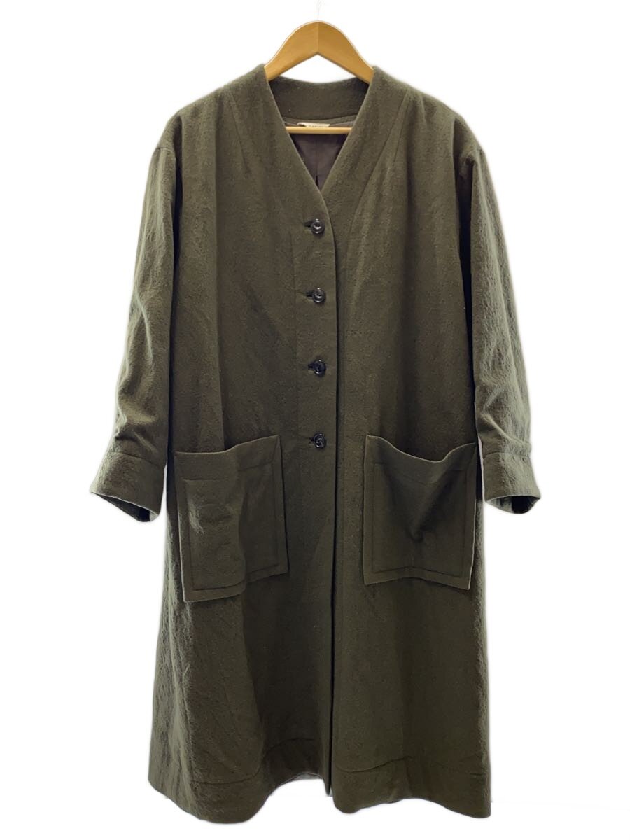 【中古】ARTS \u0026 SCIENCE◆厚地の外套/1/羊毛/KHK/無地/093-L11K347/Back tuck no collar work coat【レディース御召しもの】