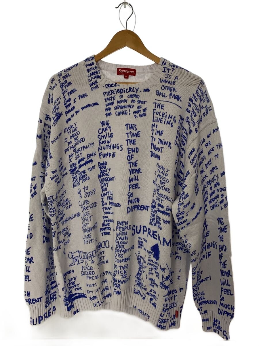 【中古】Supreme◆ニット・セーター(厚手)/XL/コットン/WHT【メンズウェア】｜2ｎｄ STREET 店