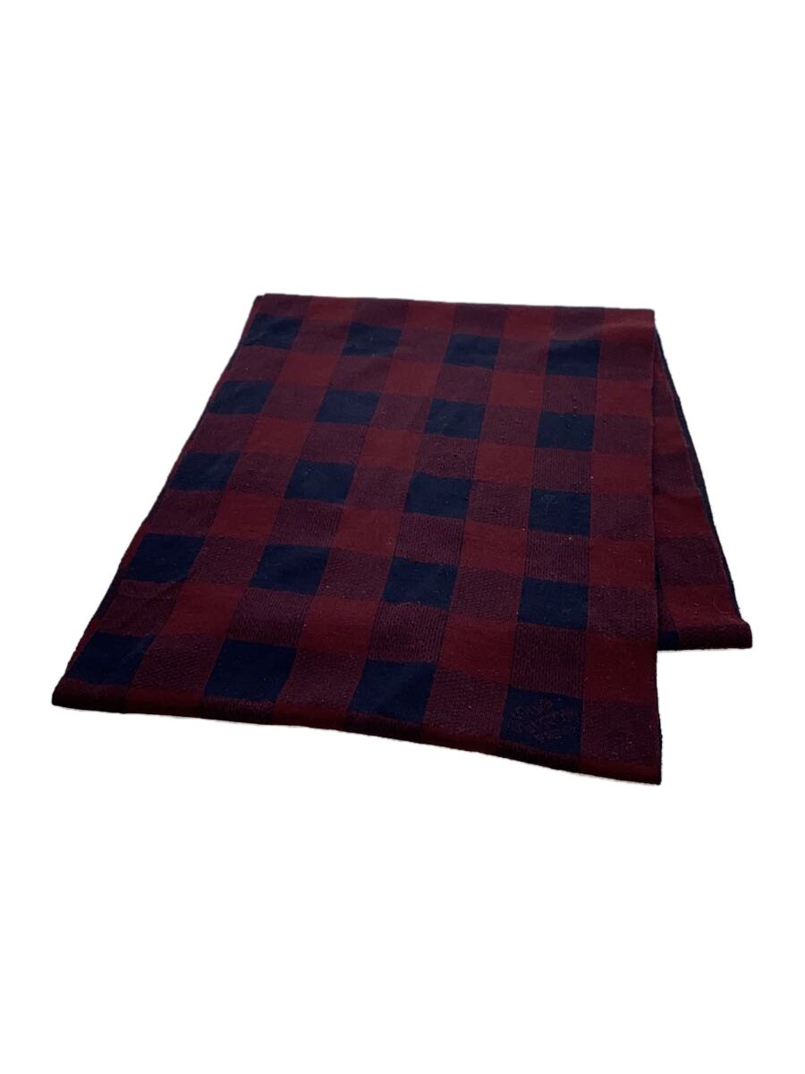【中古】LOUIS VUITTON◆えり巻き/羊毛/RED/照合のしるし/メンズ【服飾雑貨他】